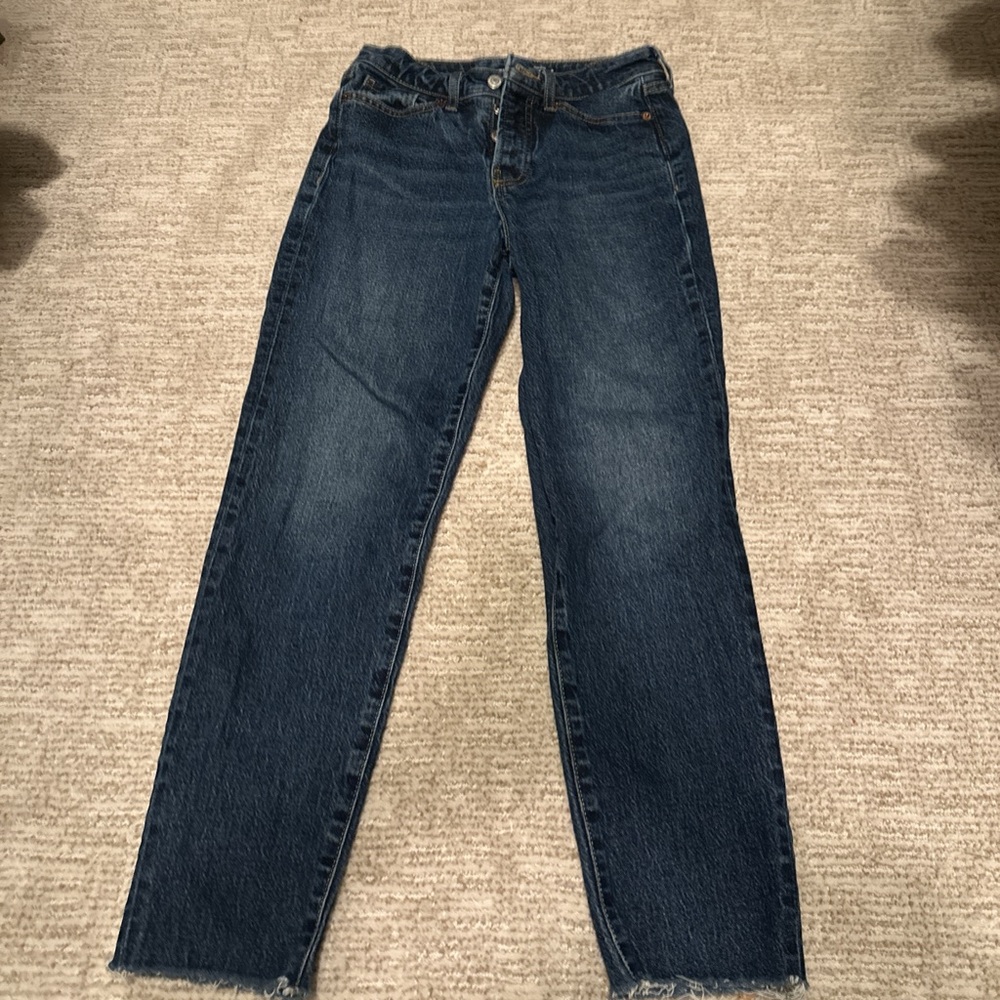 Old Navy Dark Blue Straight Leg Women's Jeans